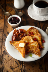 French toast with bacon
