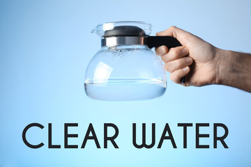 Obraz premium Mineral water in glass. Fresh aqua, diet drink.