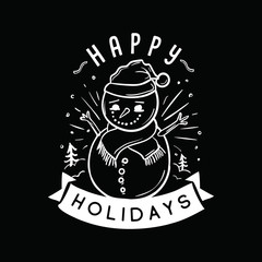 Merry Christmas typography.