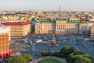 View of St. Petersburg from the colonnade of St. Isaac's Cathedral.