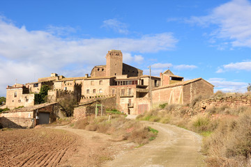 Fototapeta premium village of L Arenyo, La Segarra, LLeida province, Catalonia, Spain