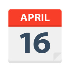 April 16 - Calendar Icon