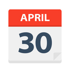 April 30 - Calendar Icon