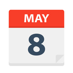 May 8 - Calendar Icon
