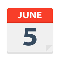 June 5 - Calendar Icon