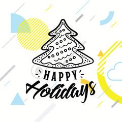 Merry Christmas typography.