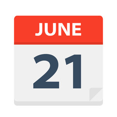 June 21 - Calendar Icon