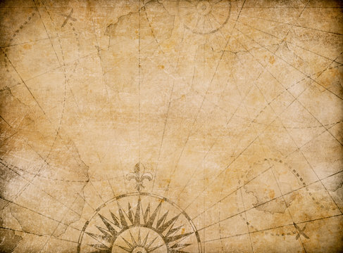 medieval old nautical map background