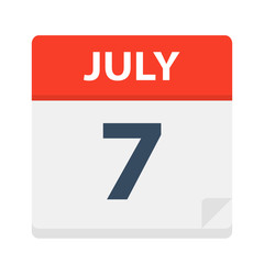 July 7 - Calendar Icon