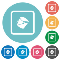 Fill object flat round icons