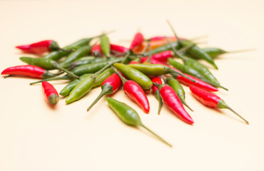 Spicy pepper from the close