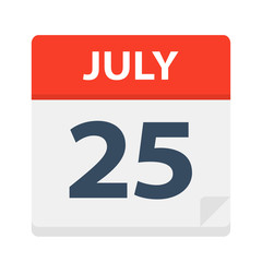 July 25 - Calendar Icon