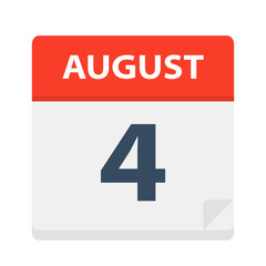 August 4 - Calendar Icon