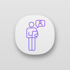 Online job interview app icon