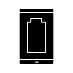 Discharged smartphone glyph icon