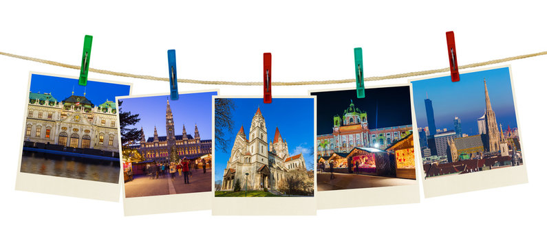 Vienna Austria travel images (my photos) on clothespins