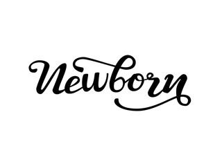 Lettering Newborn. Vector illustration