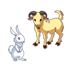 Rabbit and Goat