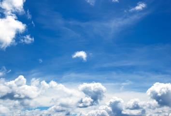 Naklejka na ściany i meble Blue sky white clouds Abstract