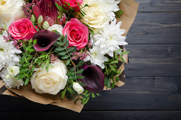 A bouquet of flowers.
