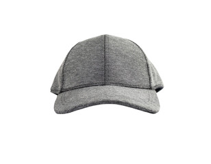 Grey cap from the front, isolated on white background, with clipping path