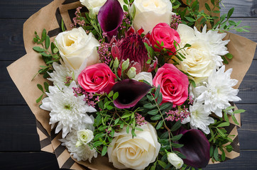 A bouquet of flowers.
