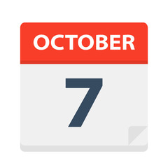October 7 - Calendar Icon