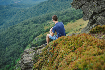 Little man in the big mountains