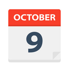 October 9 - Calendar Icon