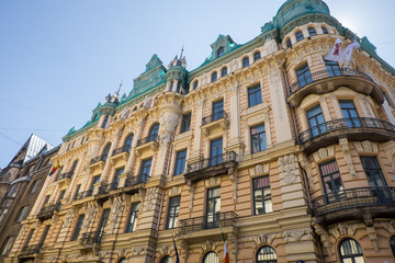 Art Nouveau building in Riga, Latvia