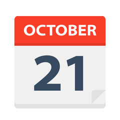 October 21 - Calendar Icon
