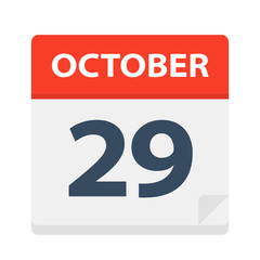 October 29 - Calendar Icon