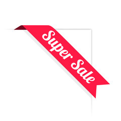 Super Sale Ribbon Label