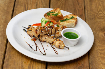 grilled meat on a plate
