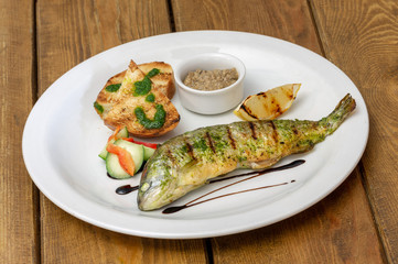 grilled fish on a plate