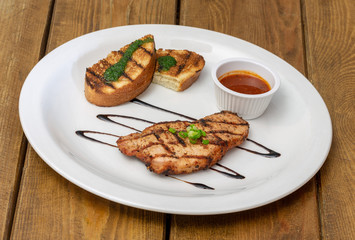 grilled meat on a plate