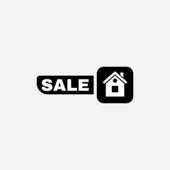 House for sale icon. Home for sale symbol. Flat design. Stock - Vector illustration.