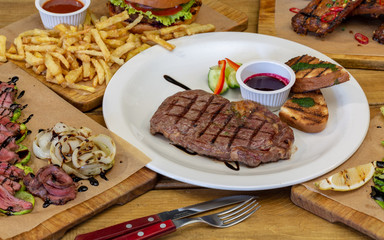 Salad food on white background