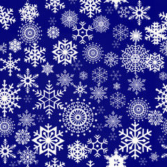 Snowflake Pattern - Snowflake vector pattern. Each snowflake is grouped individually for easy editing.