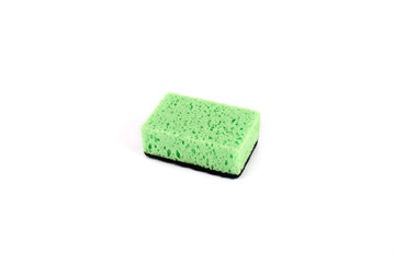 sponge for washing dishes, isolated on white background.