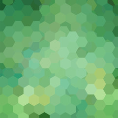 Fototapeta na wymiar Background made of pastel green hexagons. Square composition with geometric shapes. Eps 10