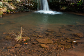 Cascading water at Three Shires Head.