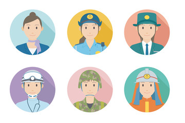 働く女性のアイコン02