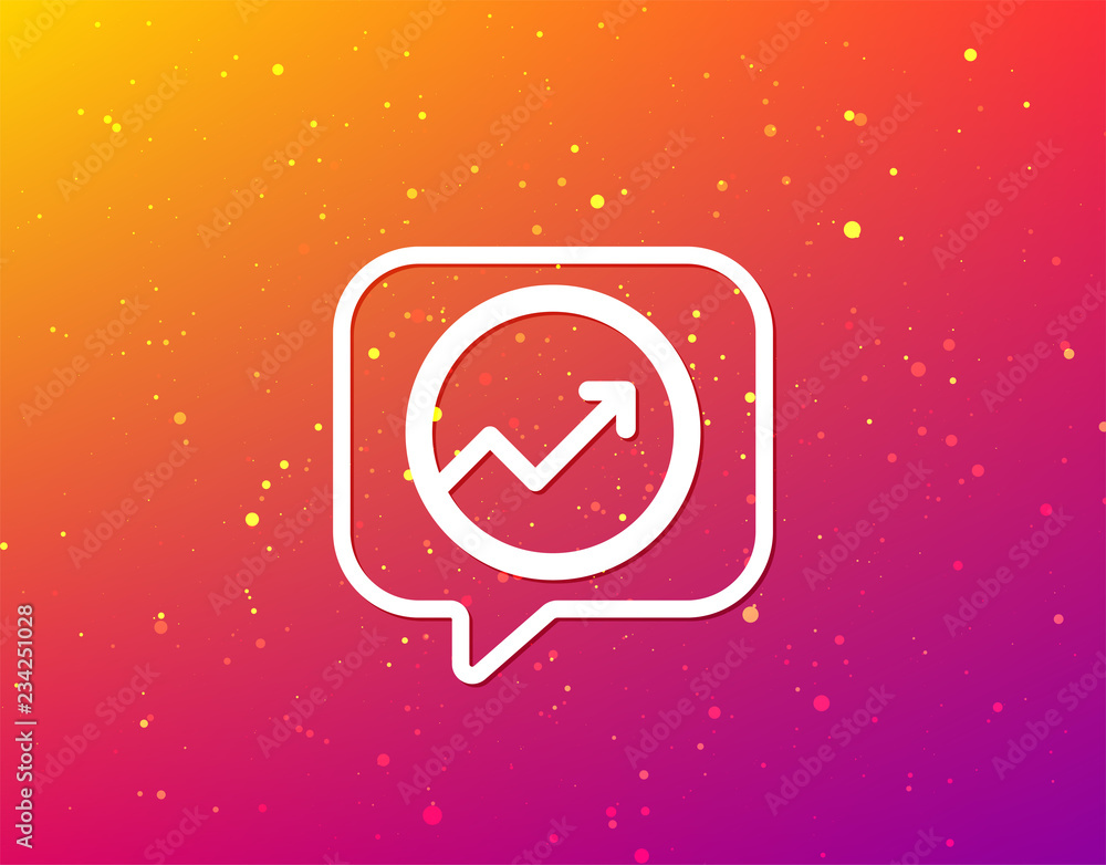 Poster graph icon. business analytics chart sign.