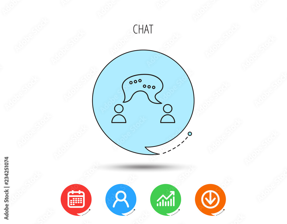 Poster chat icon. comment message sign.