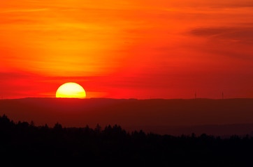 Atardecer rojo 