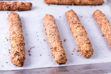 Raw cookies nut sticks