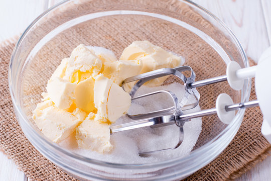 Mixed butter with sugar