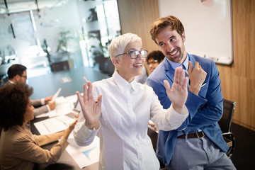 Obraz premium Successful group of business people at work in office