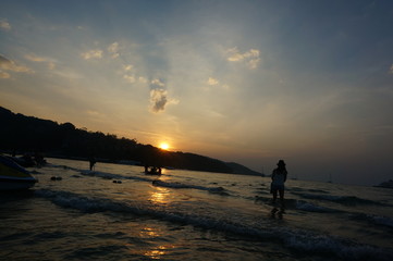 Fototapeta premium sunset on the beach